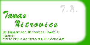 tamas mitrovics business card